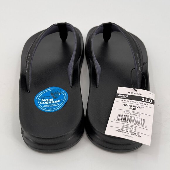 Columbia Hood River Flip Flop Sandal Size 11 Black Graphite Slip On EVA Casual - Picture 4 of 9